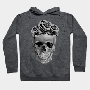 Skull With Flower Crown Hoodie